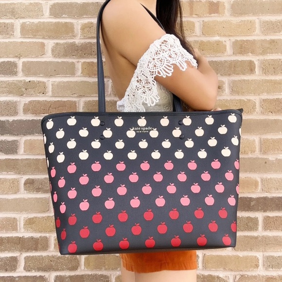 kate spade Bags Kate Spade Large Zip Tote Navy Multi Color Poshmark